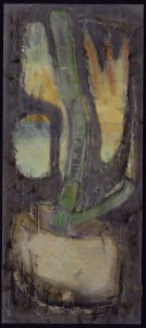 „Vor langer Zeit“, 230 x 100 cm, Mischtechnik auf Aquarellkarton, 2000
