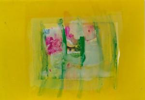 „Gelbe Serie“ (1), 30 x 32 cm, Mischtechnik auf Buchbinderkarton, 1999