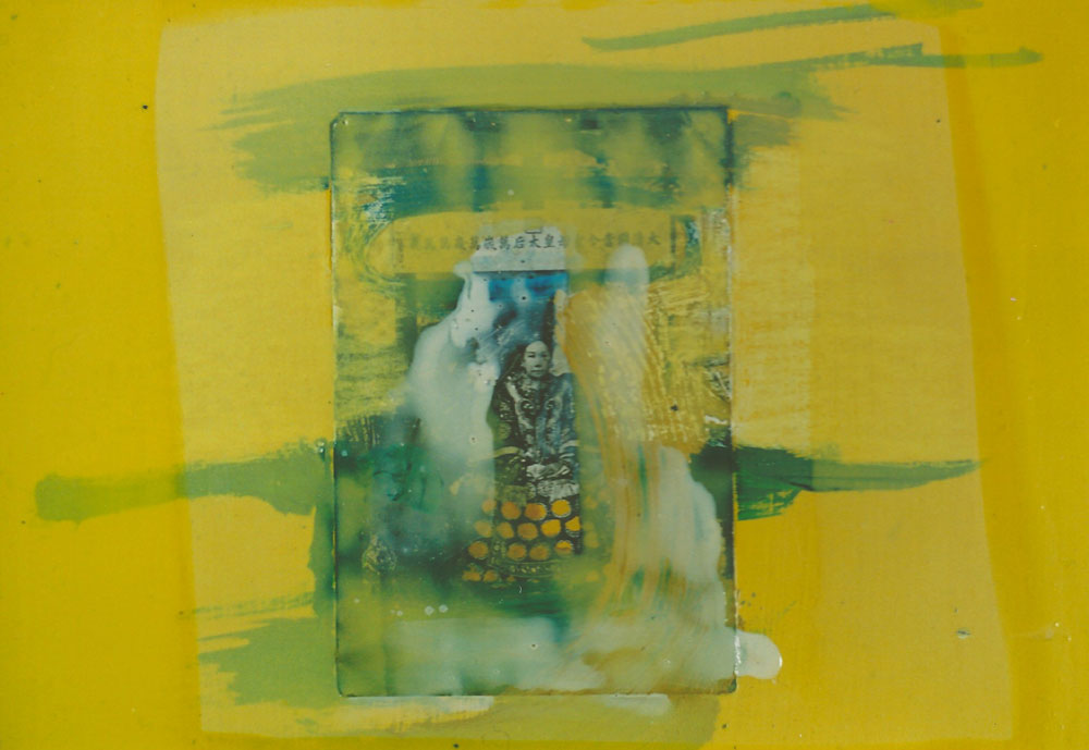 „Gelbe Serie“ (2), 30 x 32 cm, Mischtechnik auf Buchbinderkarton, 1999