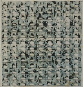 „Resi K. 19938/1996“, 158 x 158 cm, Mischtechnik auf Zeichenpapier, 1996