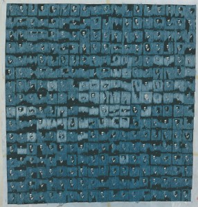 „Theo K. 1935/1996“, 140 x 140 cm, Mischtechnik auf Zeichenkarton, 1996