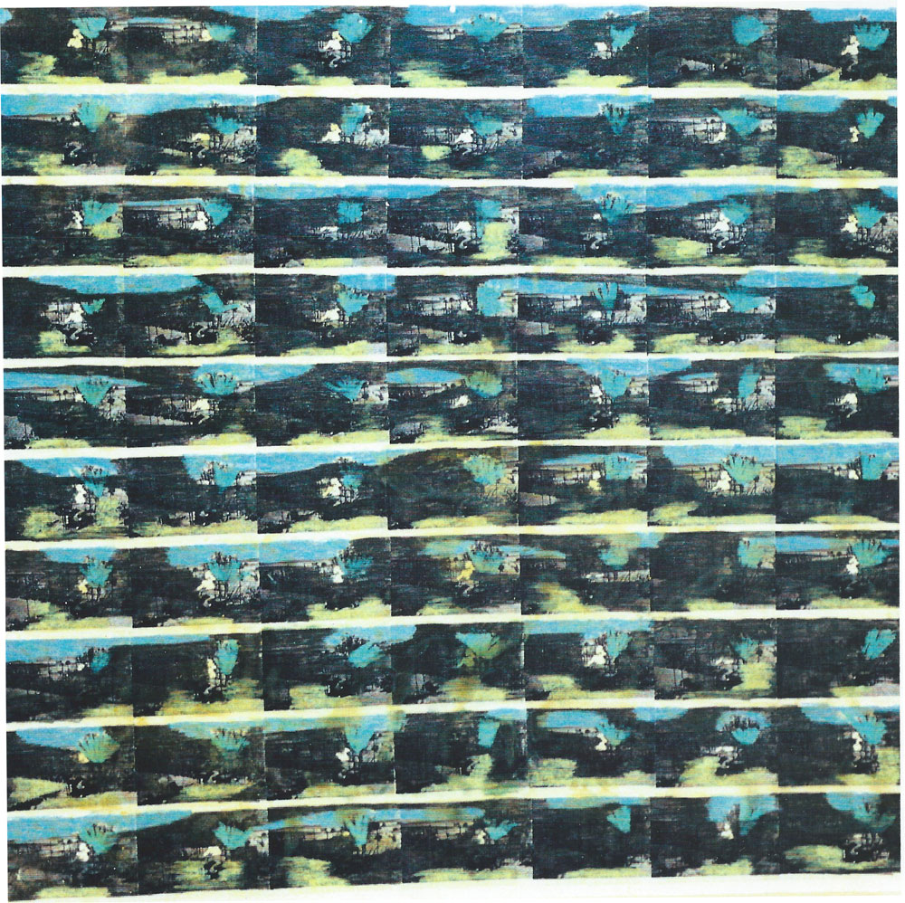 „Grün 1952/1997“, 170 x 167 cm, Mischtechnik auf Zeichenpapier, 1997