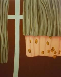 „Kartoffelfenster“, 230 x 180 cm, Mischtechnik auf Nessel, 1992