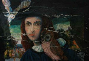 Jutta Nase: „Secret Secrets“, 2011, Öl/Mischtechnik auf Leinwand, 130 x 190 cm