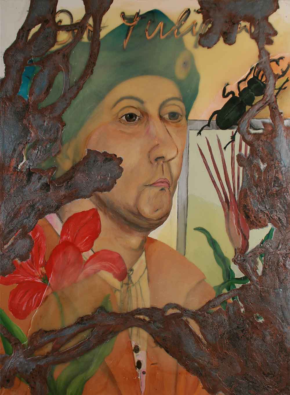 Jutta Nase: „Tulipan“, 2010, Öl/Mischtechnik auf Leinwand, 150 x 110 cm