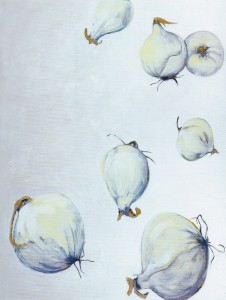 „Stillleben V“, 230 x 175 cm, Öl/Acryl/Nessel, 1991